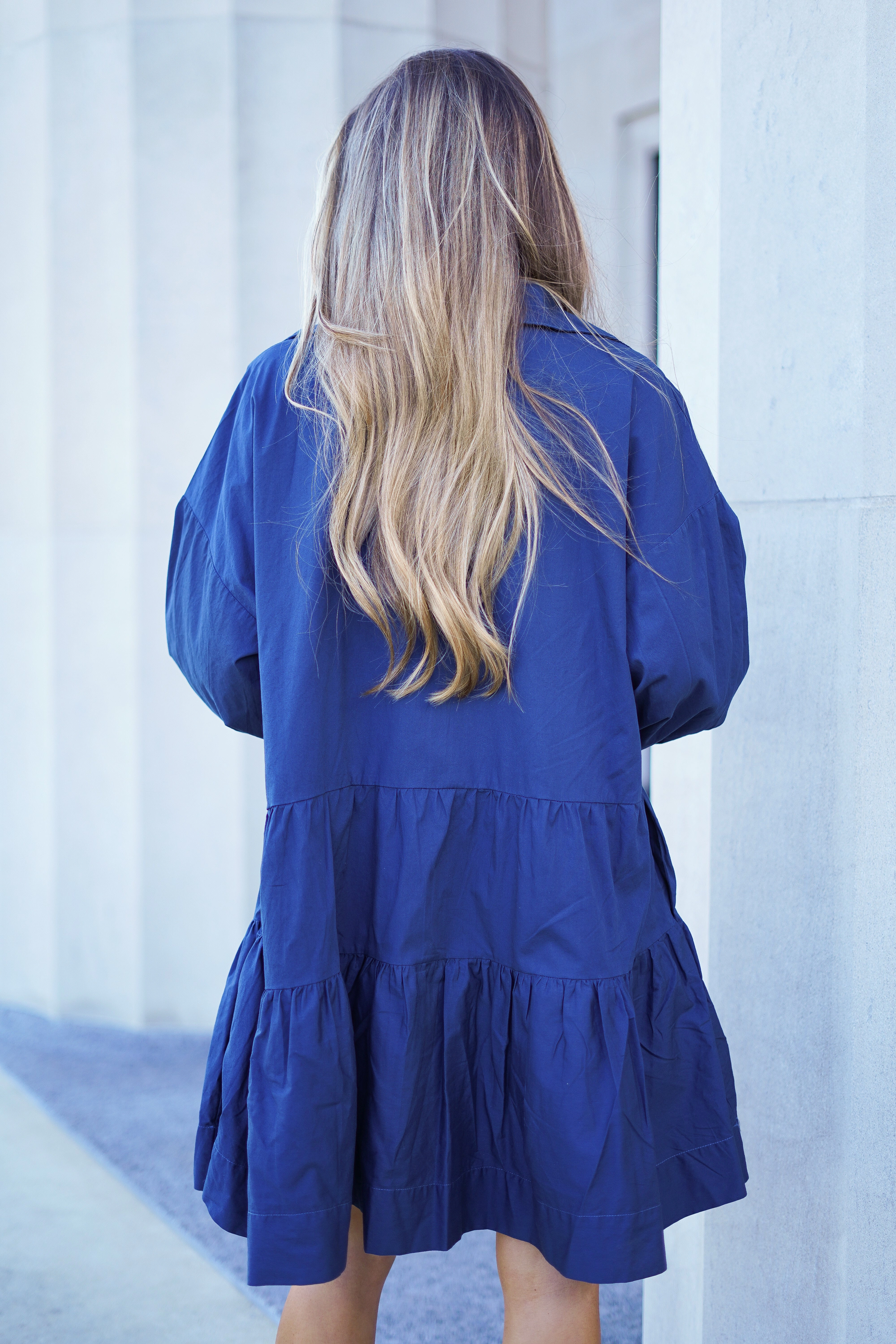 Zane Oversized Mini Dress - Navy - FINAL SALE